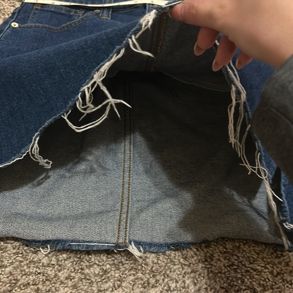 Madewell Stretch Denim Straight Mini Skirt: Step-Hem Edition - Picture 8 of 14